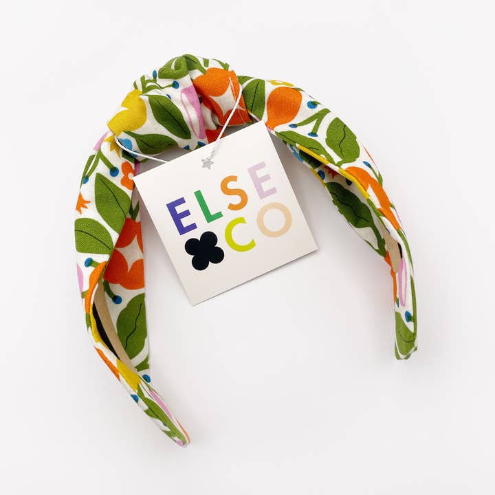 ELSE - Wholesale Fashion Headband - Women's - Orange Gingham Plaid Womens Knotted Headbands, Modern Boho5