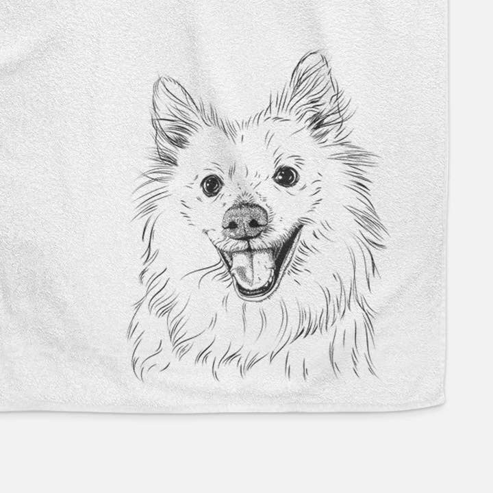 Miki the American Eskimo Hand Towel for wholesale by Inkopious