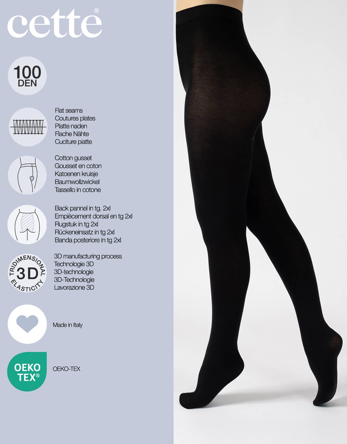 Svart Bomullstights 100 Den, Ogenomskinliga tights, Damstrumpbyxor Vinter för wholesale på Faire2