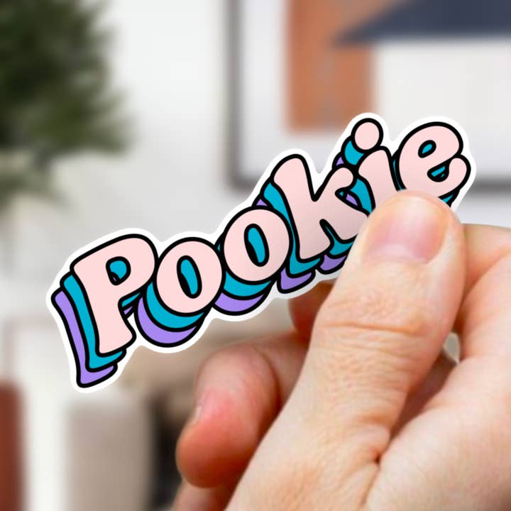 Pookie 4" Sticker for wholesale by Art Attack Studios