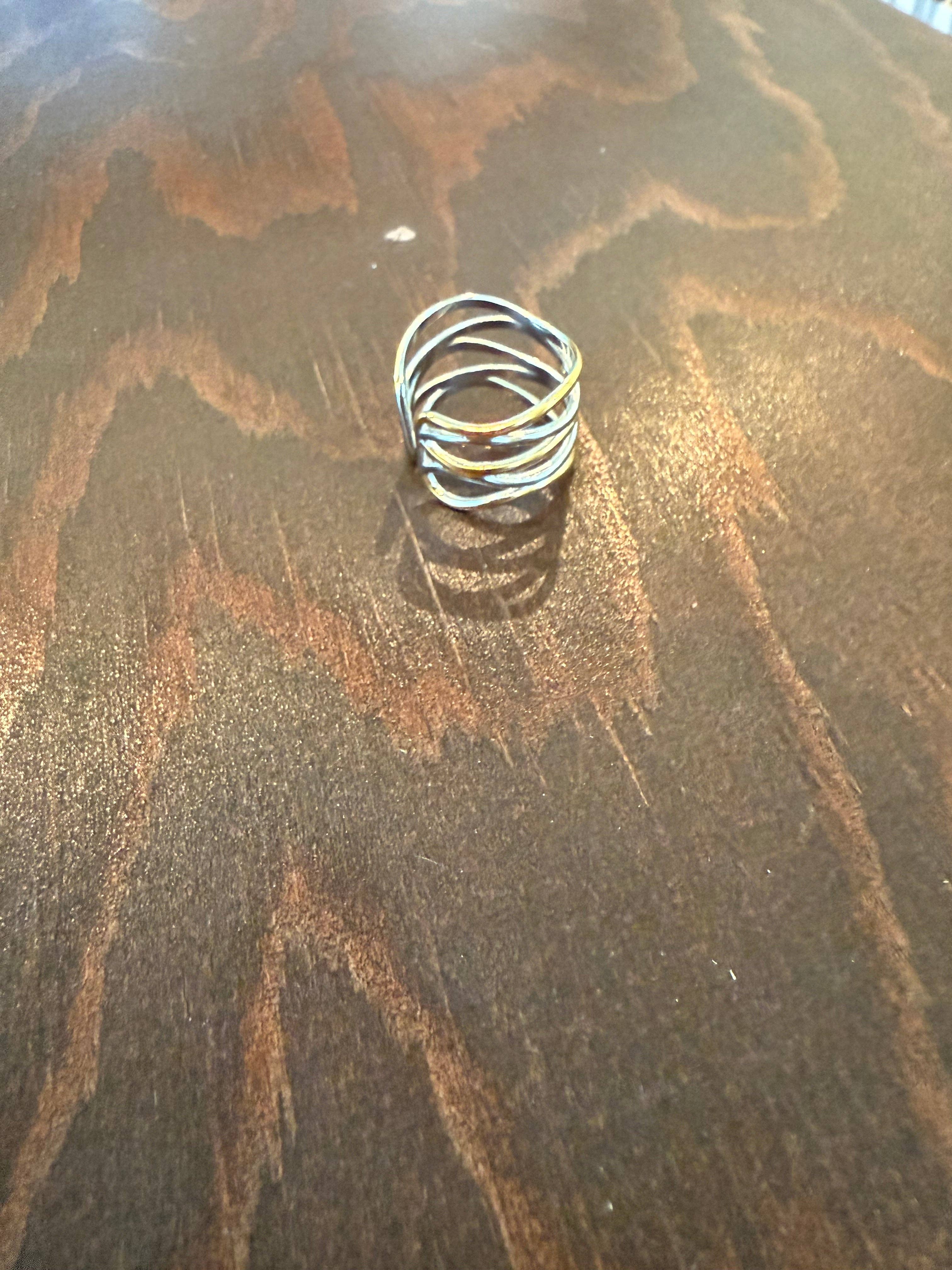 bubs & sass - Wholesale Band/Stacked Ring - waterproof mixed metal ring2