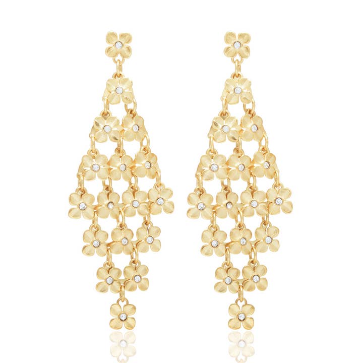 Boucle d'oreille chandelier Flor Large pour la vente par Cornelia Lively