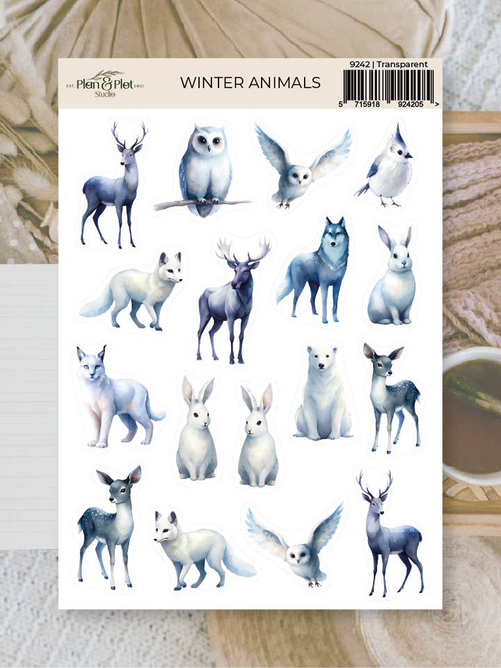 Winterdieren | Stickers voor wholesale door Plan & Plot Studio