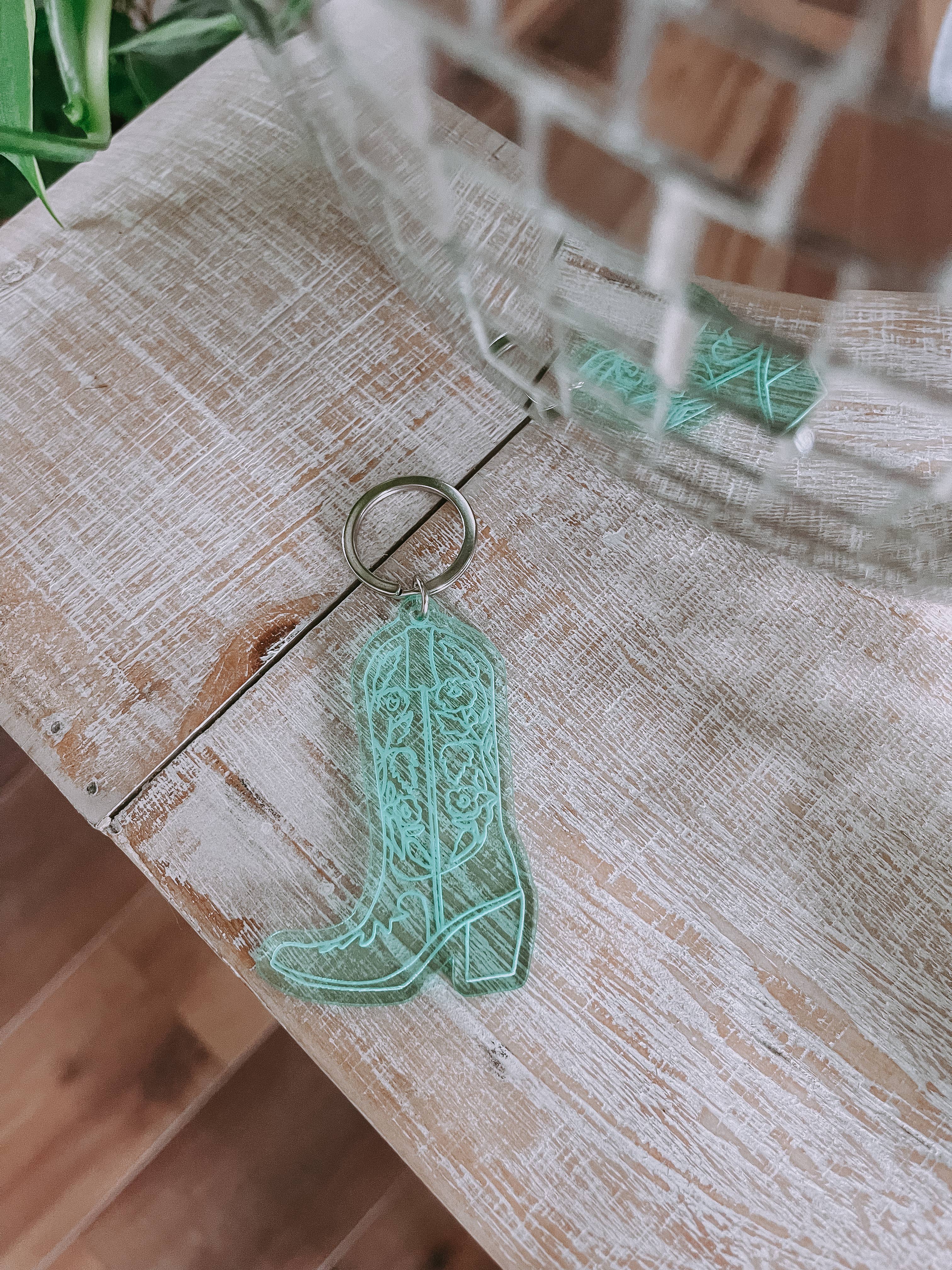 Sugar Koated Designs - Wholesale Keychain - Women's - Cowboy Boots Keychain, Cowgirl Boot Keychain, Western2