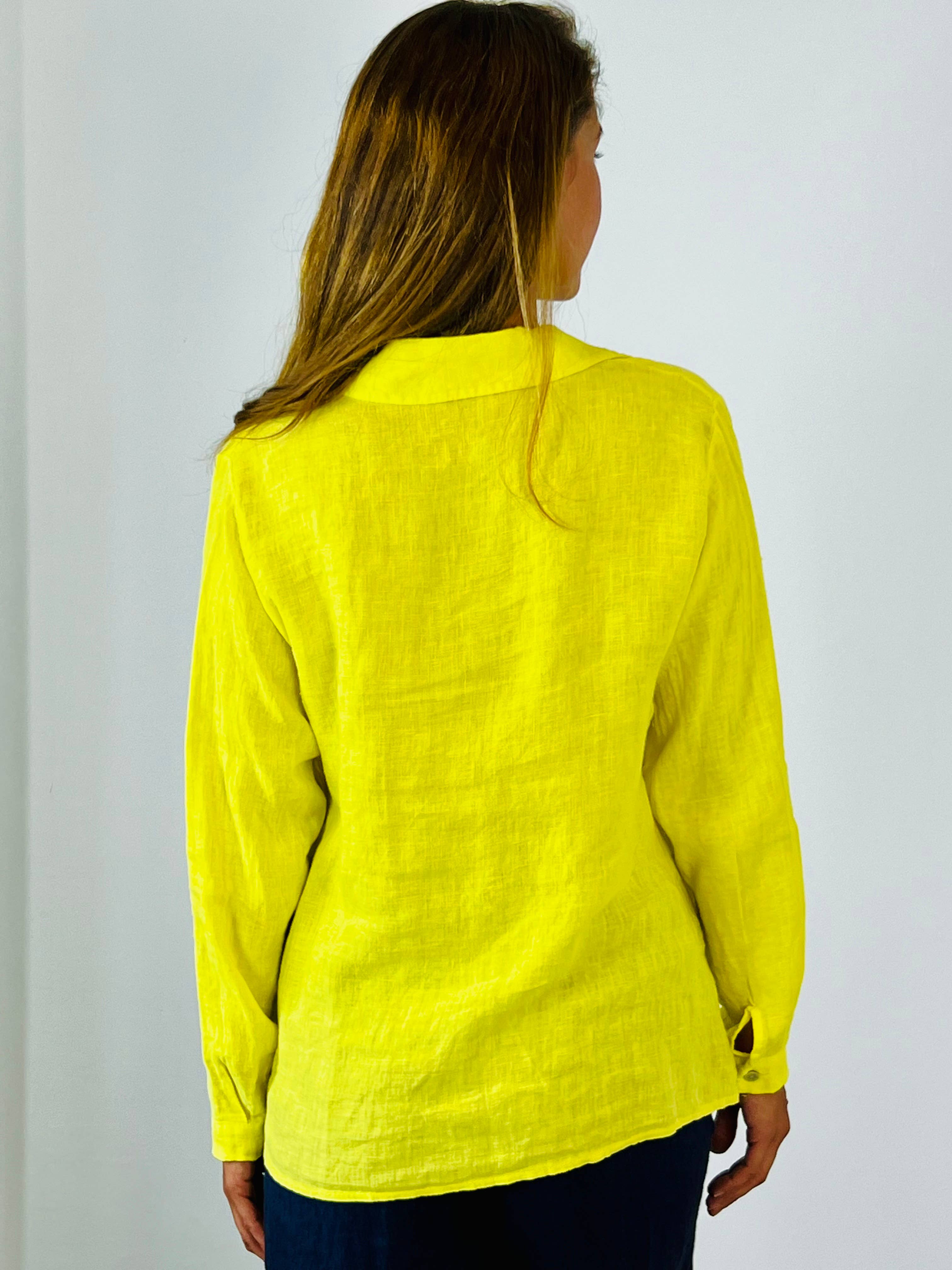 Linen & More - Vente Chemise à col boutonné – femme - Chemise basique pour femme 100 % lin11