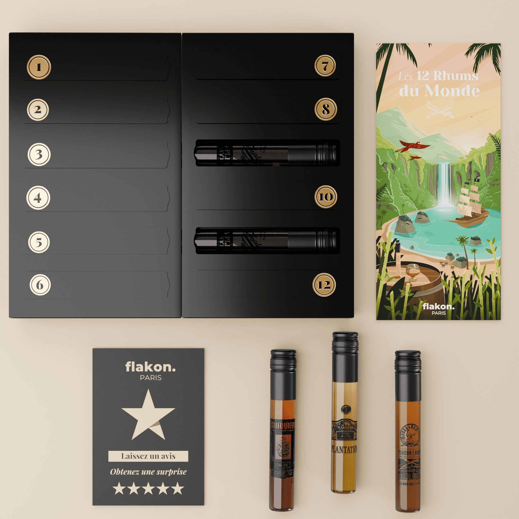 Flakon - Wholesale Advent Calendar - Rhum Advent Calendar - 12 Rums from around the world3