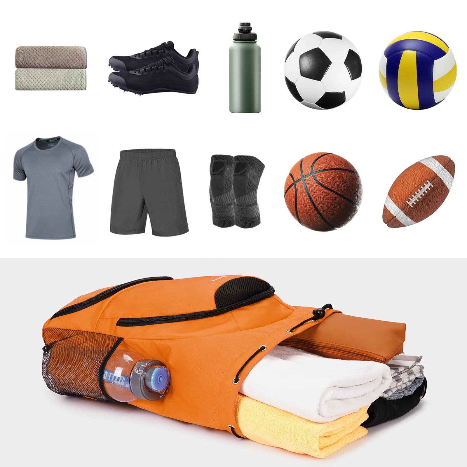 wandf - Wholesale Backpack - Unisex - Drawstring Backpack Soccer Basketball Backpack Gym Bag37
