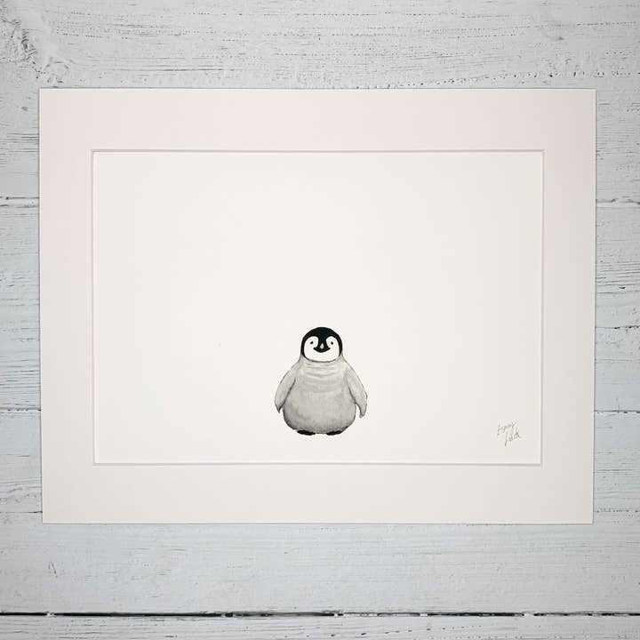 Penguin Chick - Fine Art Print for wholesale by Esmay Luck Art