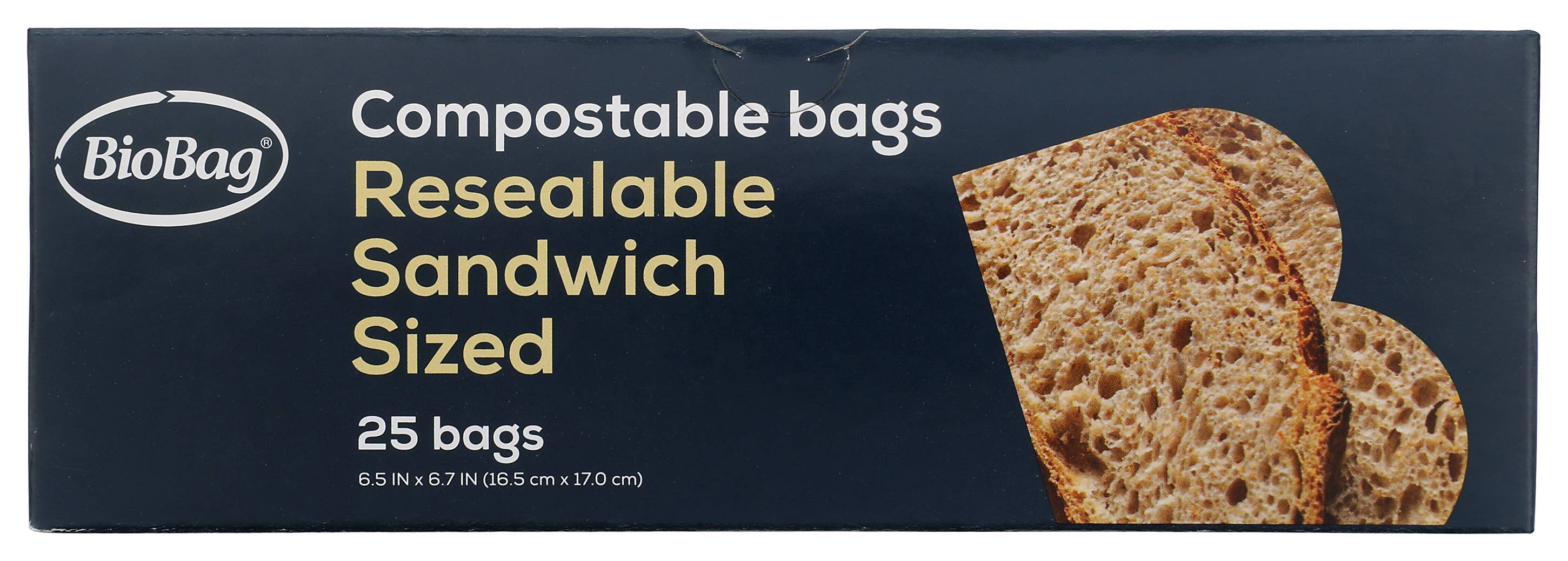 BioBag America Inc - Wholesale Food Storage Wrap/Bag - BioBag 100% Compostable Resealable Sandwich Bags (300 total)1