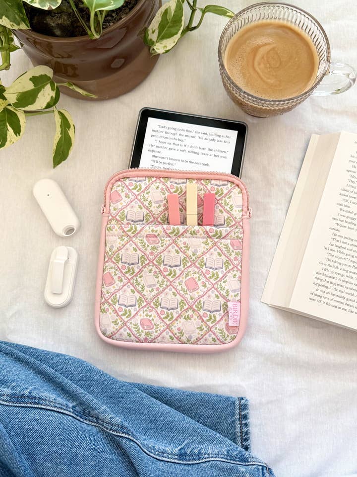 Storybook Garden Bookish Kindle Sleeve, E-reader Sleeve for wholesale by Birdie & Co.
