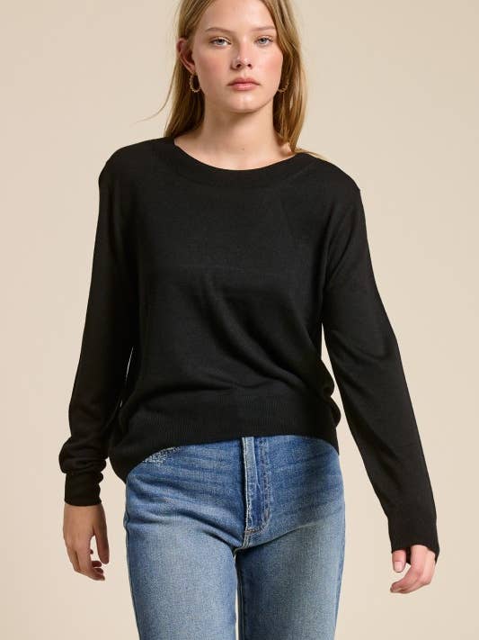 Essential Crewneck Pullover Knit Sweater for wholesale by Charlotte Avery