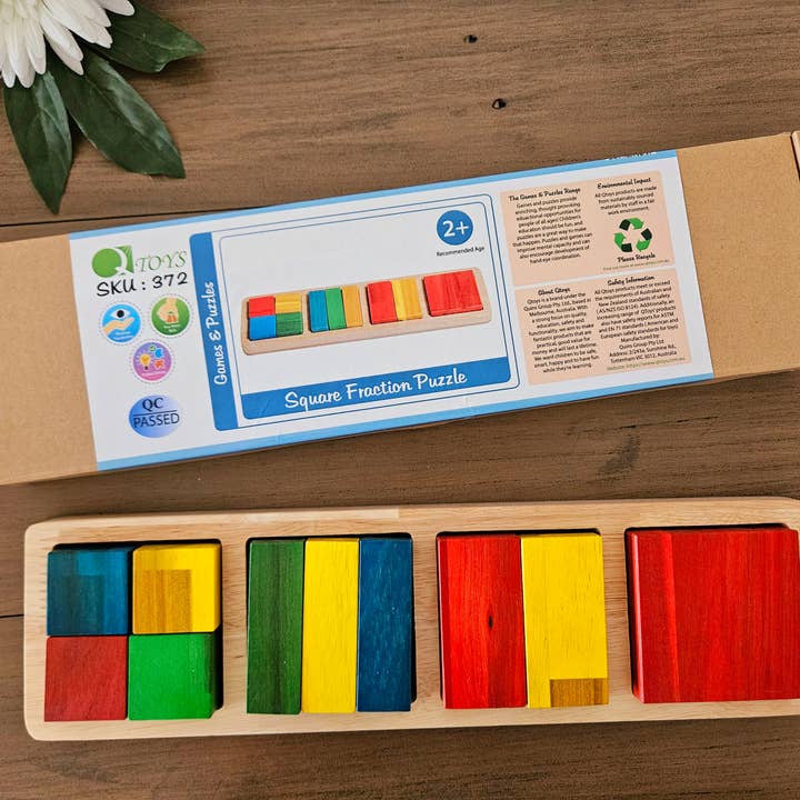 Square Fraction Puzzle for wholesale by Q Toys