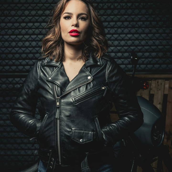 USA Leather Shop – Casaco de couro - Mulher por atacado – Casaco de Couro Personalizado para Motociclista Feminina Popstar4