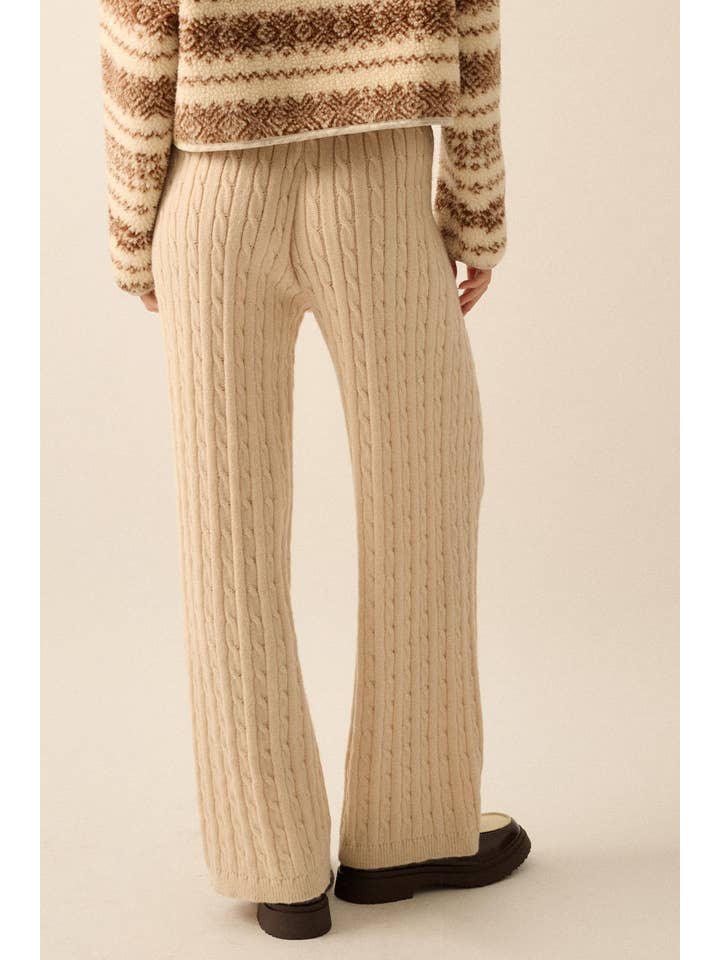 Promesa USA – wholesale Pants – Women's – Cable Knit Wide-Leg Sweater Pants7