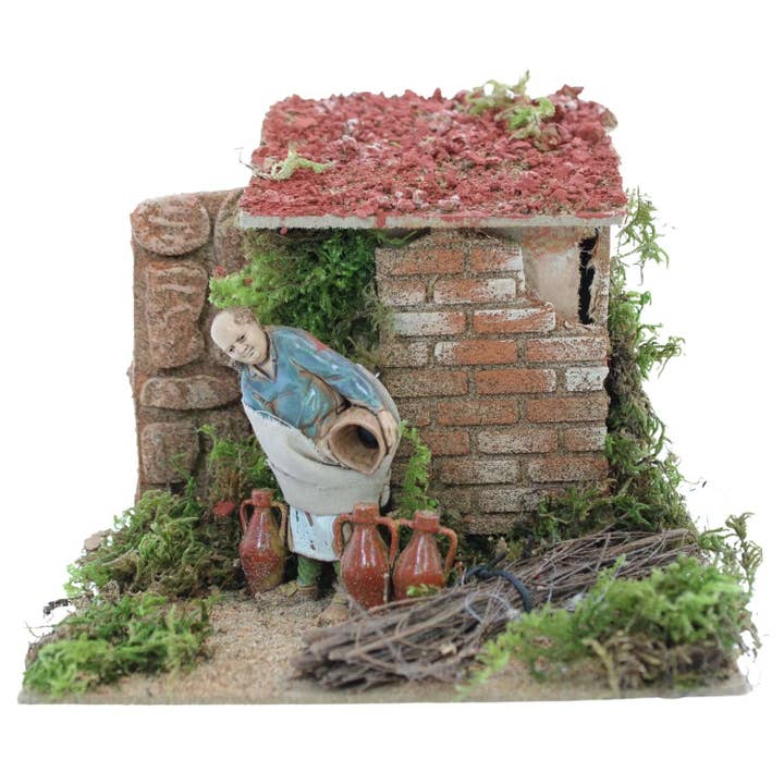 Mann, der Wein umfüllt, animiert 220V für den Großhandel von Moranduzzo