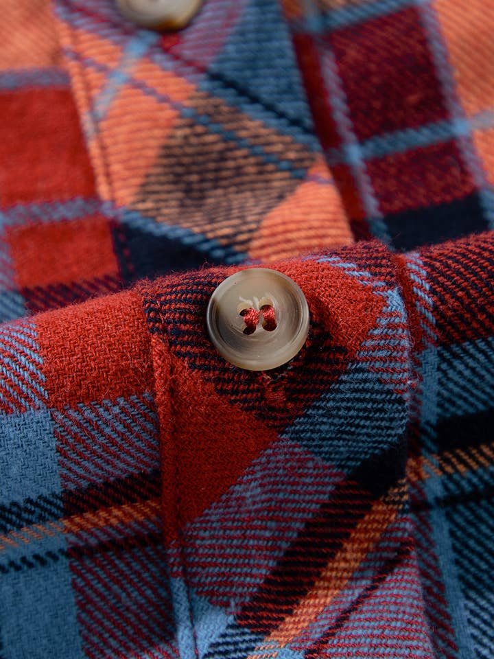 Lovesoft - Wholesale Button Down Shirt - Women's - Women's Plaid Print Loose Vintage Shirt14