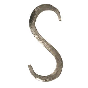 Tesoros Trading Company - Wholesale Wall hook - Forged S Hook Silver Small, India3