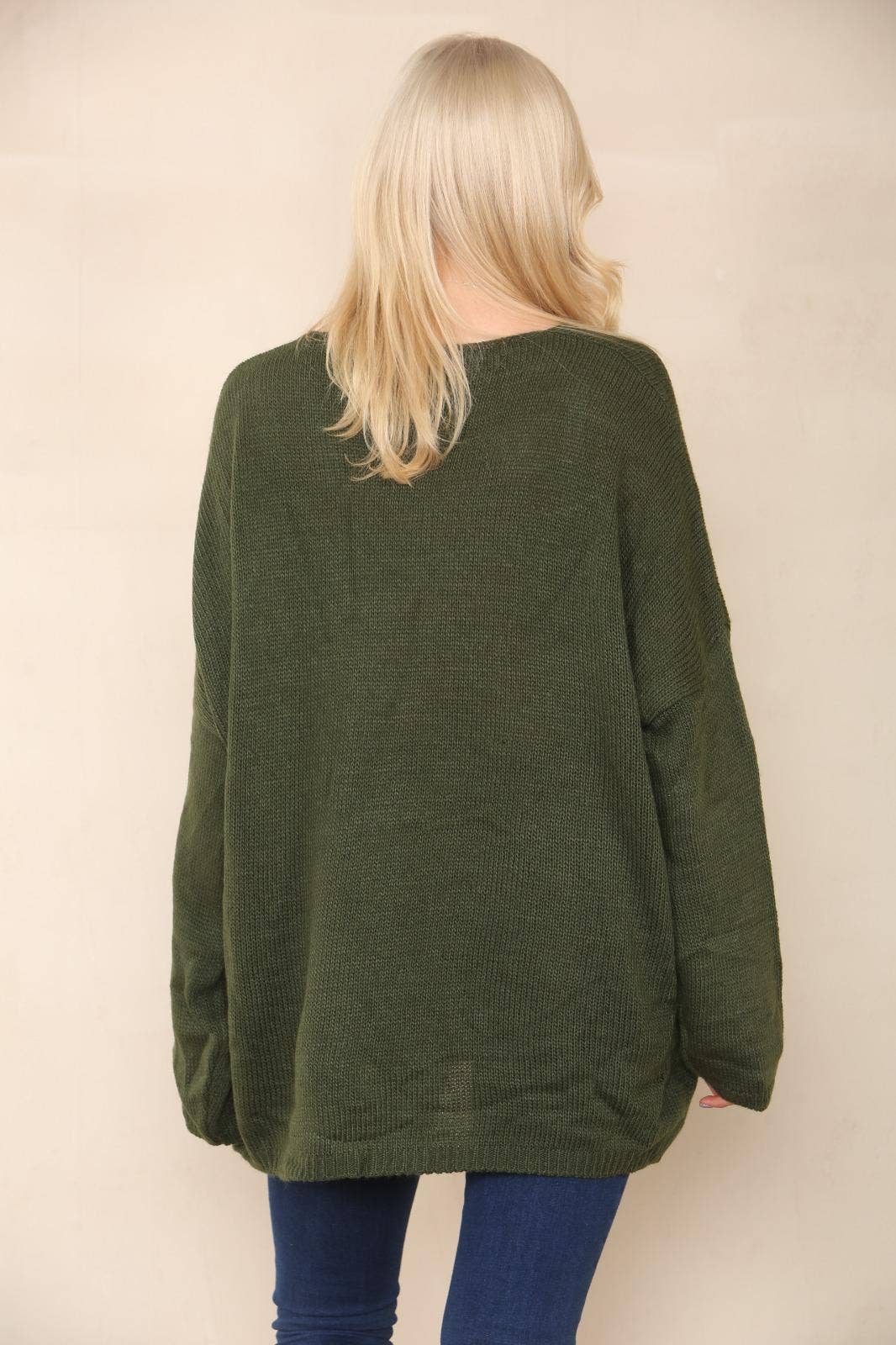 Miss Bold - Wholesale Tunic Sweater - Women's - Italian Oversized Floral Print Knitted Jumper Top20