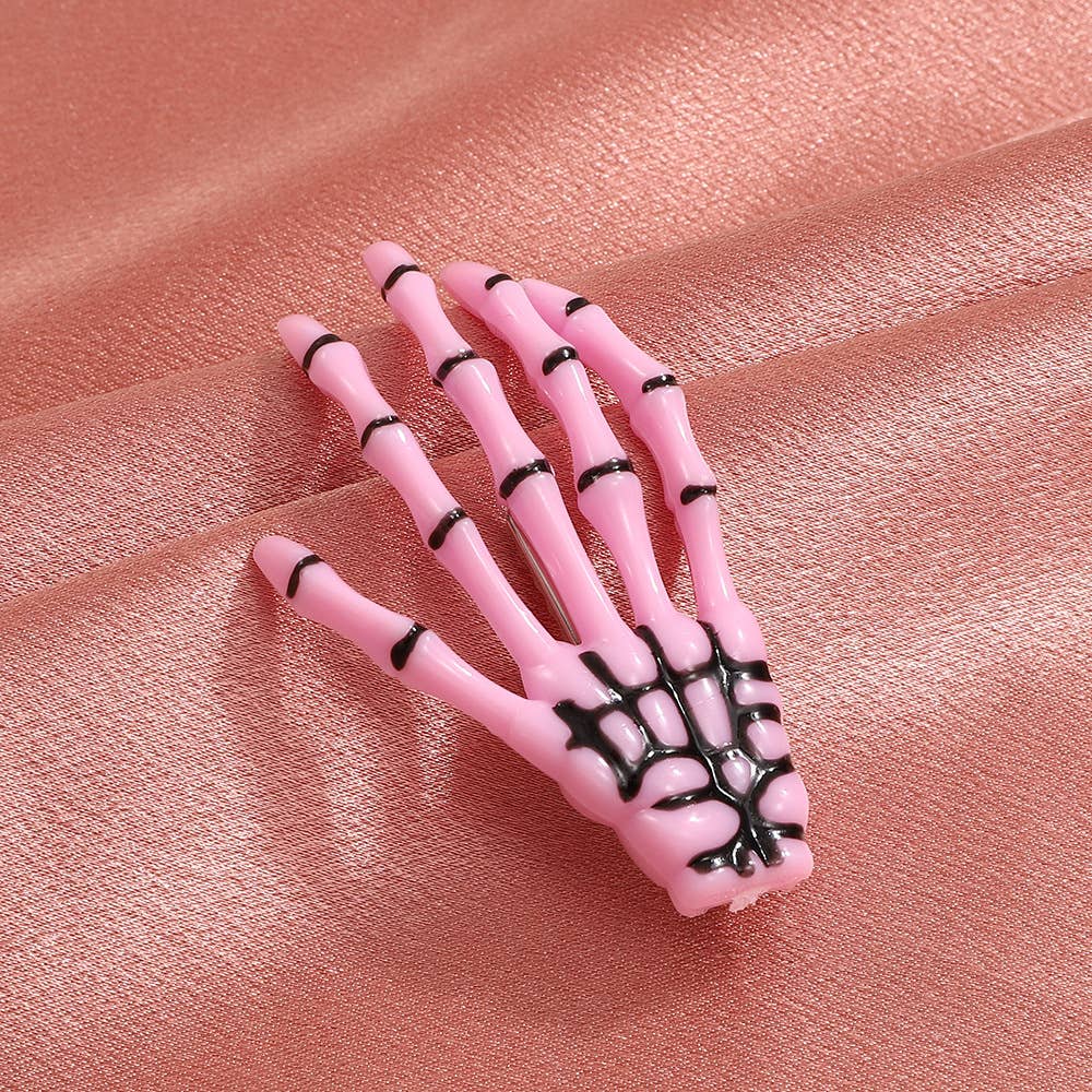 SALINA TRADING INC - Wholesale Hair Clip - Women's - Women Fashion Exaggerated Gothic Skull Hand Bone Blood Clip10