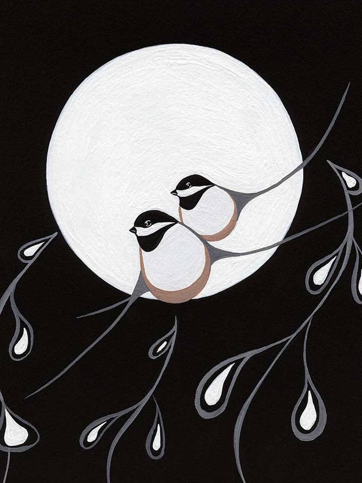 Wintery Traverse Art Print by Artist Rick Beaver for wholesale by Indigenous Puzzles and Art