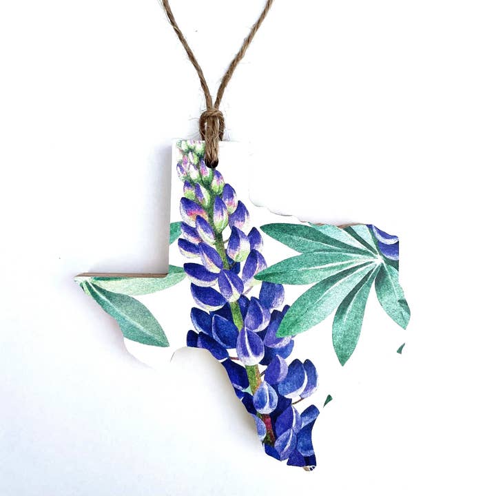 Bluebonnet Texas Ornaments for wholesale by Hemlock & Heather