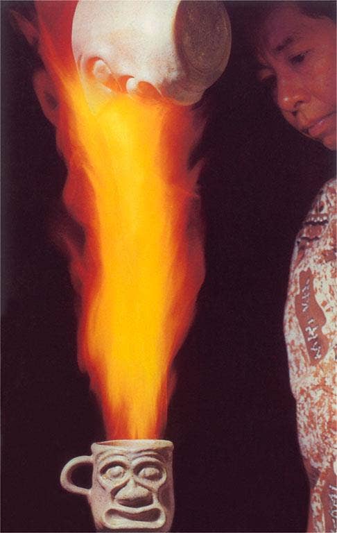 Found Image Press - Wholesale Sticker - Sticker NP-1006 Flaming Face Mug0