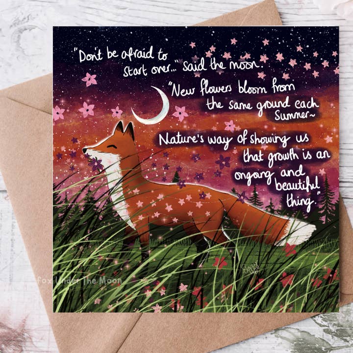 Fox Under The Moon – wholesale Everyday greeting card – 'Bloom' - Greeting Card From Fox Under The Moon