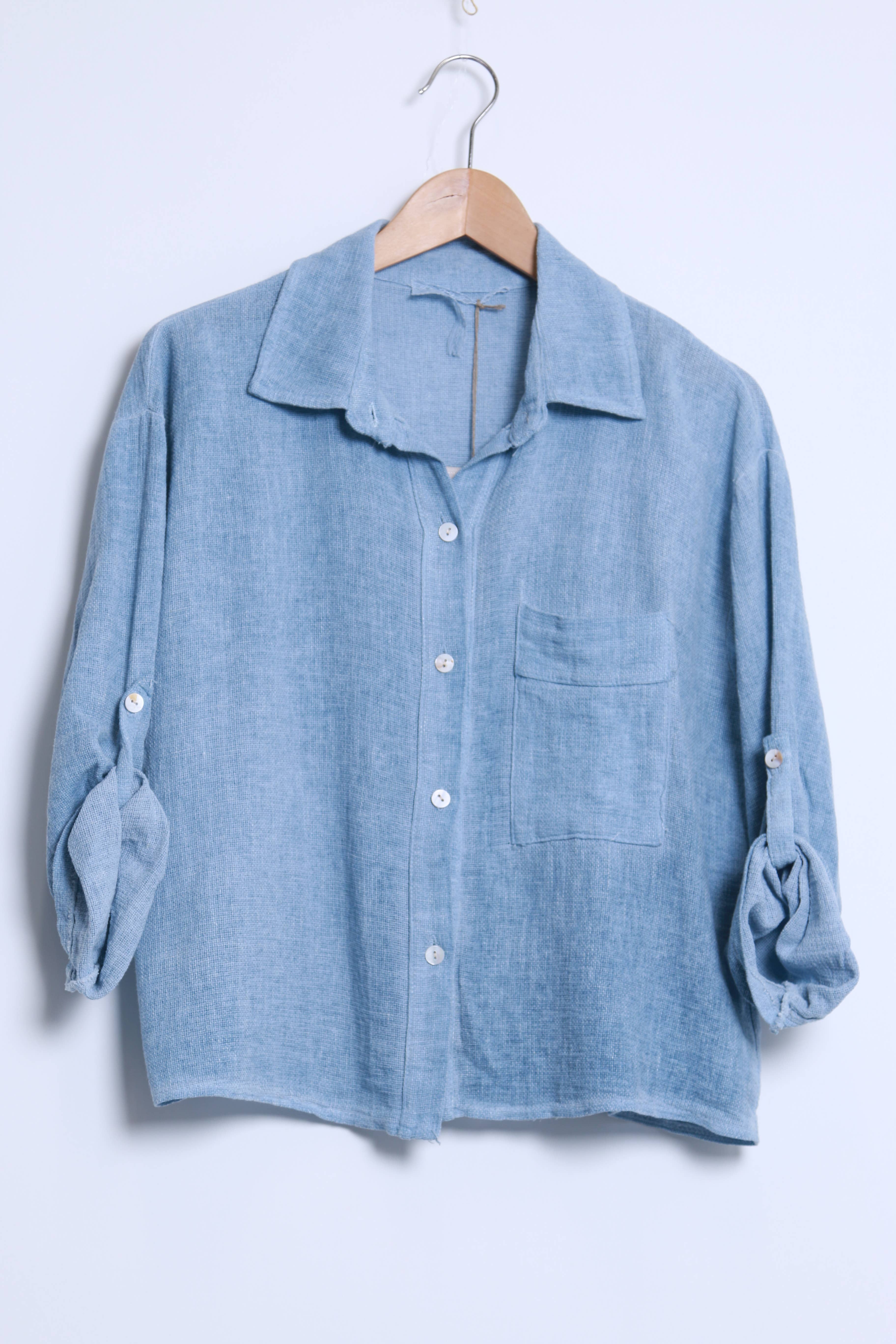 Shyloh - Wholesale Button Down Shirt - Women's - Linen cotton top 1578225