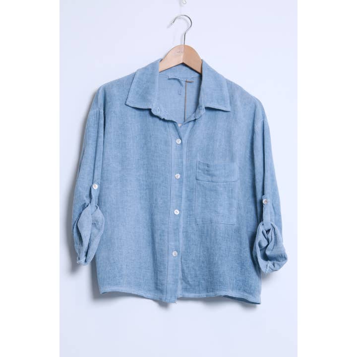 Shyloh - Wholesale Button Down Shirt - Women's - Linen cotton top 1578211
