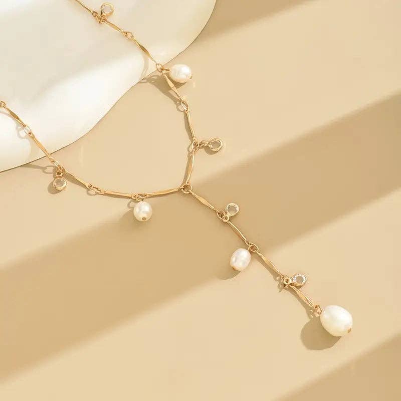 Huis Van Merken - Wholesale Y-Neck/Lariat Necklace - Minimalist Y Necklace - French Pendant Necklace2