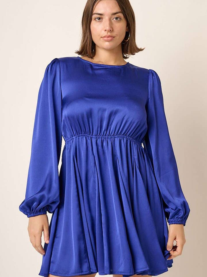 mittoshop - Wholesale Dress - Women's - PLUS SATIN CUT OUT BACK DETAIL MINI DRESS8