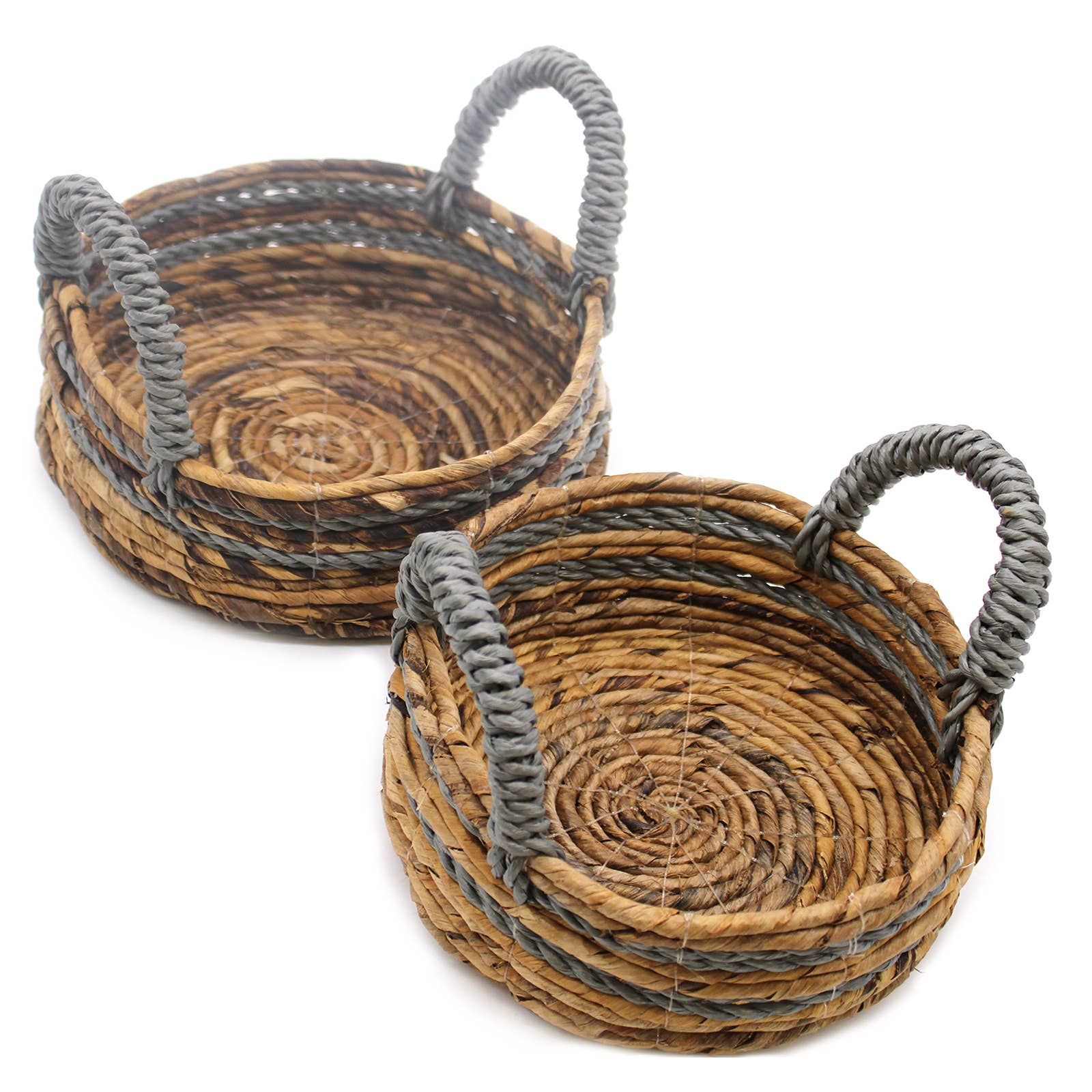 Ancient Wisdom - Wholesale Basket - Banana Leaf & Abu-abu Raffia Basket- Set of 21