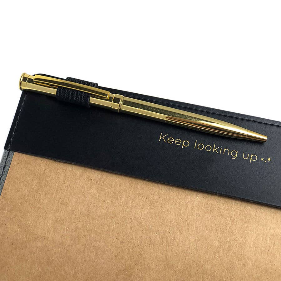 Chasing Threads – Engroshandel Notesbog – DIY Sy din stjerne tegn Kit - Sort Vegansk Læder Notebook7