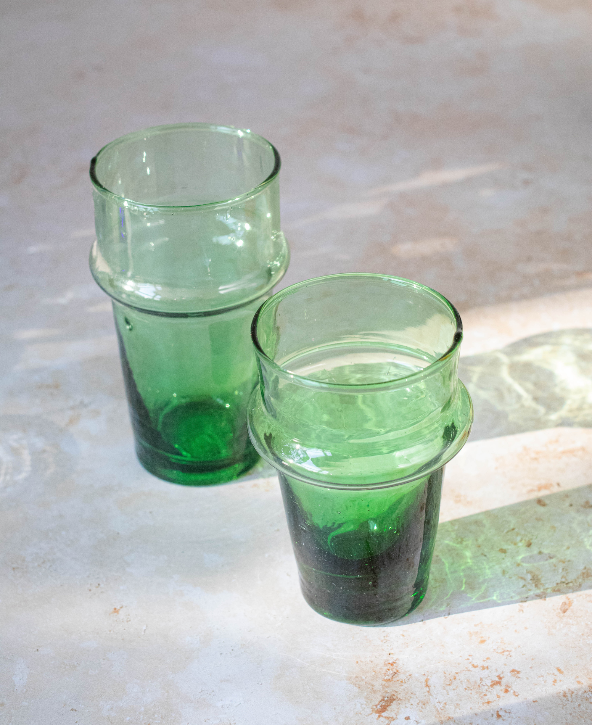 Maison Berber - Wholesale Drinking Glass/Cup - Moroccan Beldi Glassware - Green3