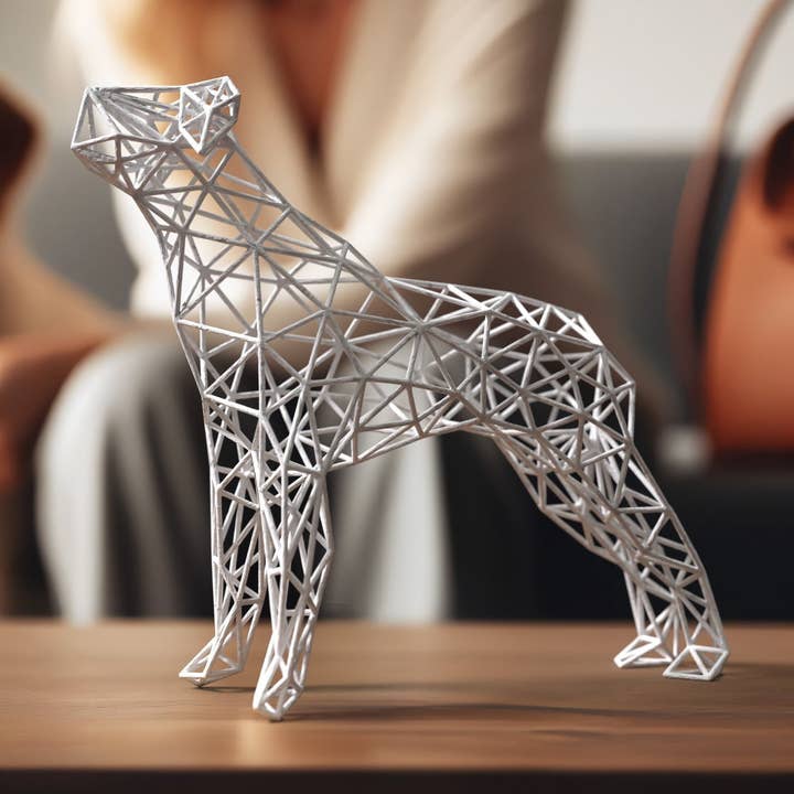 Dunne Lijn Hond Beeld Decoratie voor wholesale door 3DOfficeAT