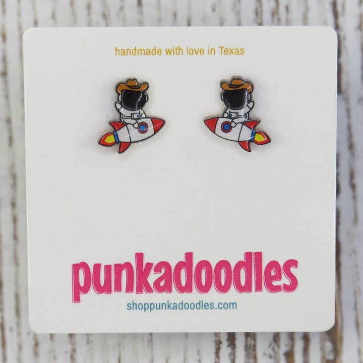Space Cowboy Earrings for wholesale by Punkadoodles.co