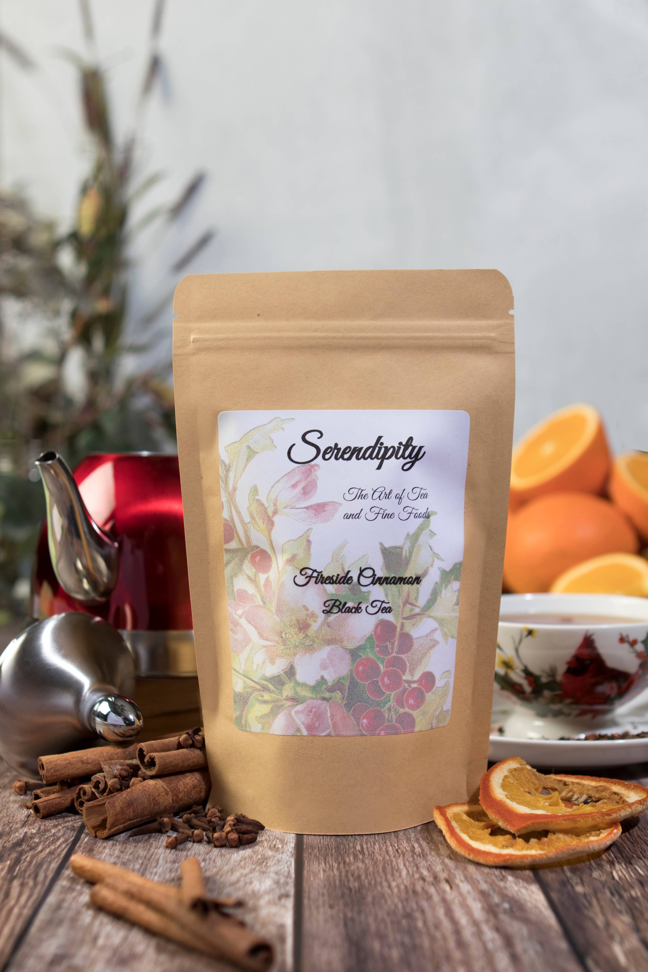 Fireside Cinnamon Black Tea for wholesale by Serendipity: The Art of Tea and Fine Foods, LLC