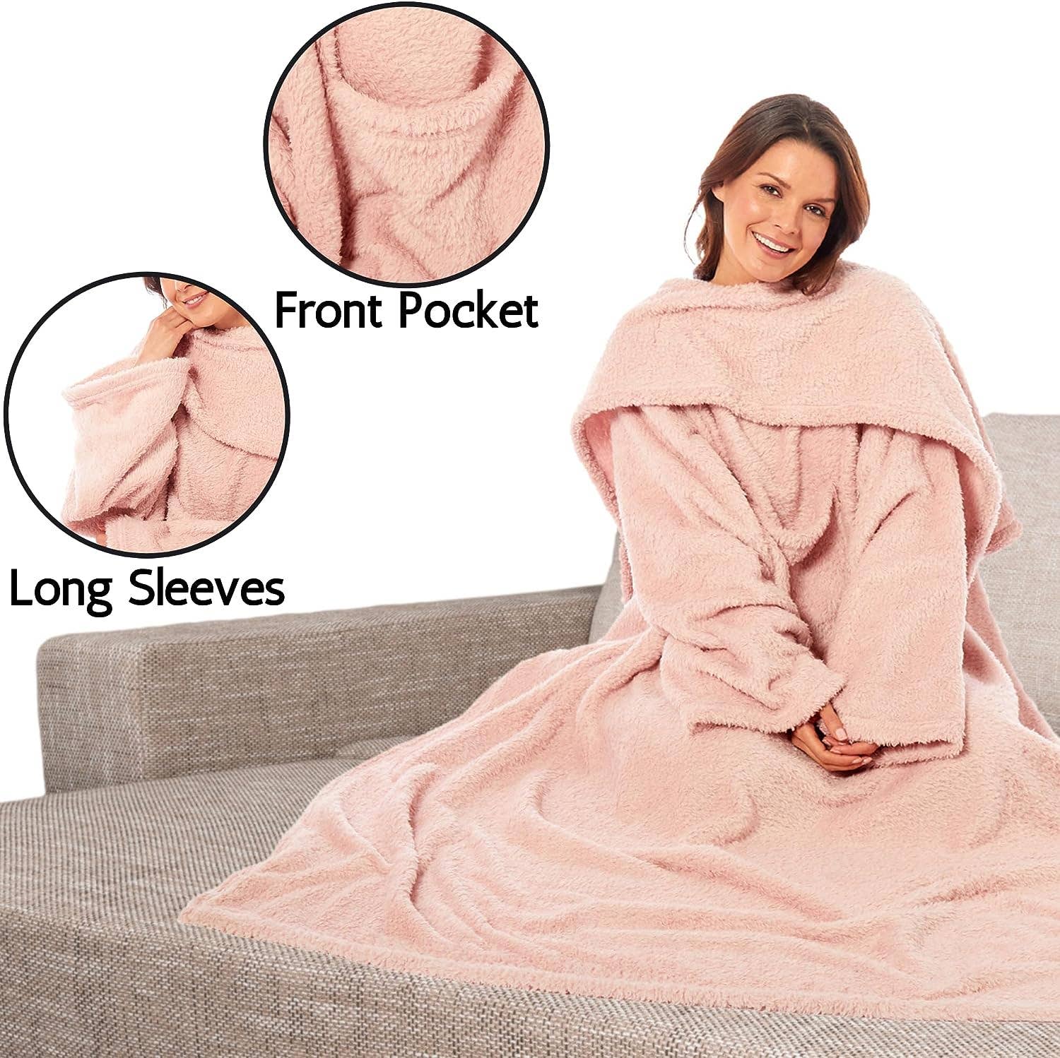 LOOMWORKS LTD – wholesale Throw blanket – Wearable TV Blankets, Ultra Soft Cosy Fleece Throws With Sleeves And Pocket7