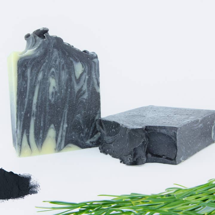 Four Ladies & Co. - Wholesale Bar Soap - Charcoal Swirl Bar Soap | Made with Coconut Milk1