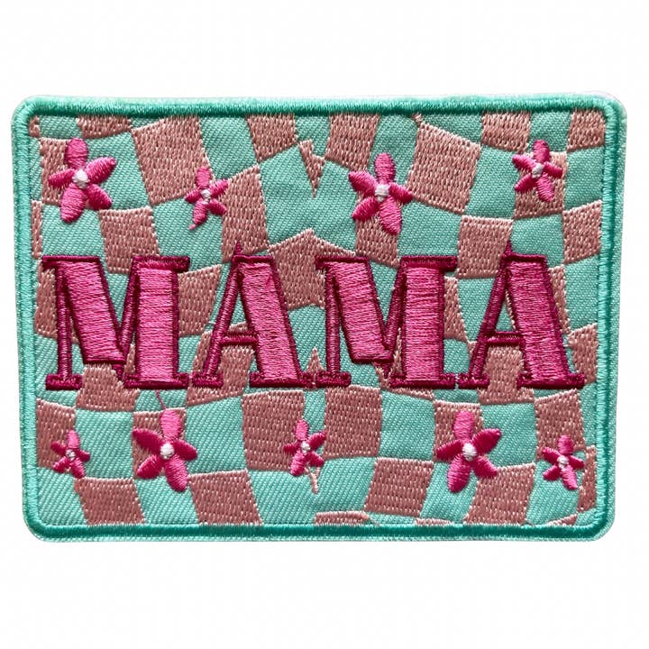 Checkered Mama XL Trucker Hat Patch for wholesale by The Onion Patch