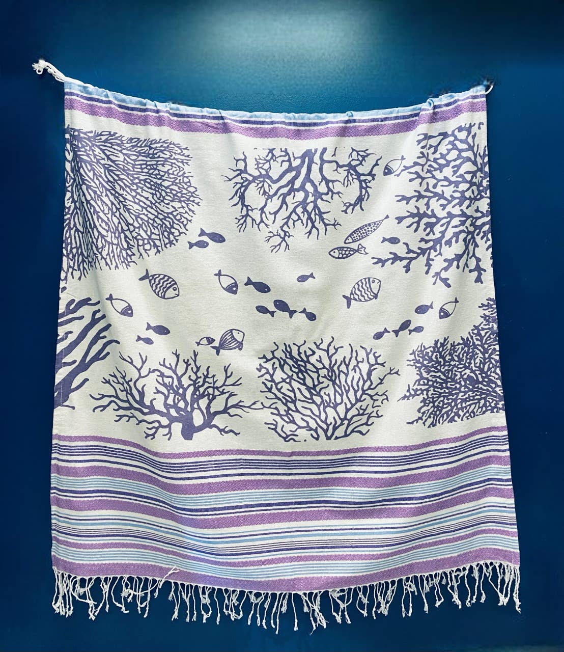 Villages de Provence – wholesale Strandhandduk – XXL strandfouta 100x200 cm med havsmönster i 100 % bomull1