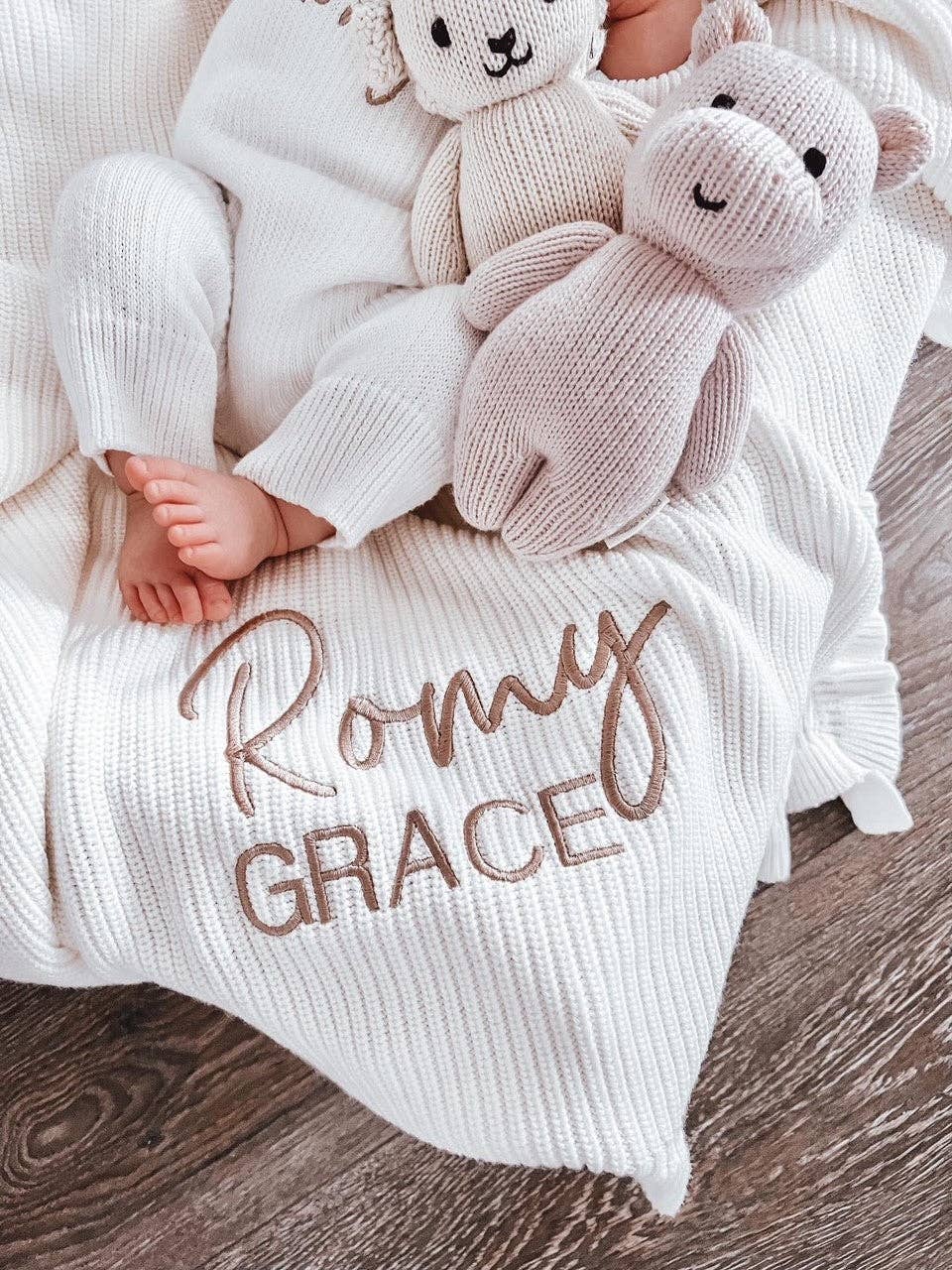 Petite + Co - Vendita all'ingrosso Coperta - Bambini e neonati - Copertina per neonato con volant | Avorio3