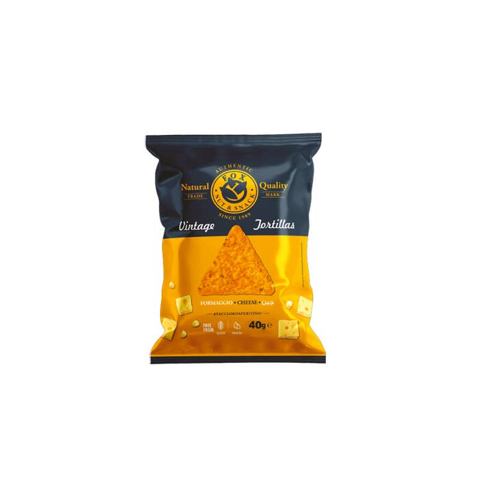 Fox Nut&Snack - Vendita all'ingrosso Patatine - Tortilla Formaggio 20 pz x 40 gr