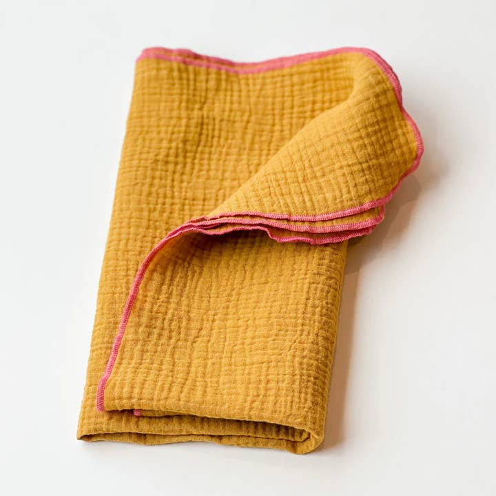 Organic Cotton Double Gauze Bandana - Marigold for wholesale by Merier