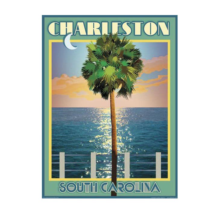 Charleston South Carolina Art Poster for wholesale by Beach Town Posters