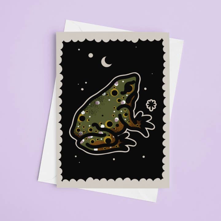 Froggy Greeting Card for wholesale by Betty Ratbag