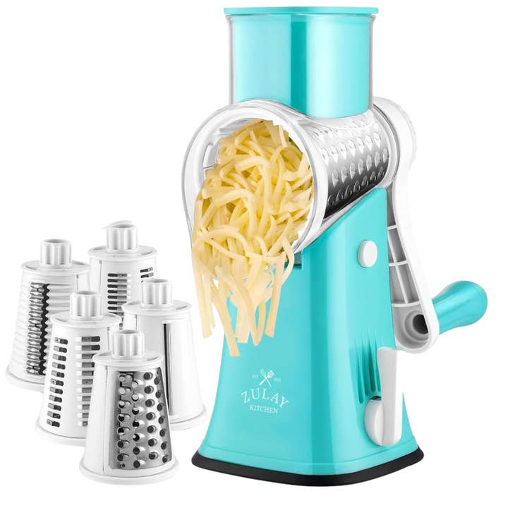 Zulay Kitchen - Wholesale Grater - Rotary Cheese Grater with 5 Interchangeable Drums