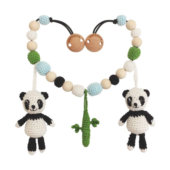 corrente de carrinho de bebê de crochê panda PANCHO por atacado de SindiBaba