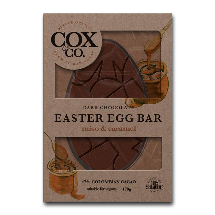 Miso & Karamell Flaches Osterei 140g für den Großhandel von Cox&Co