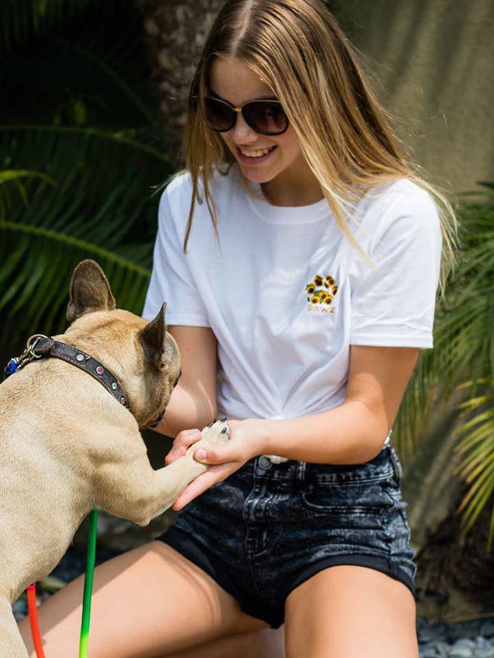 Sunflower Bouquet White Tee for wholesale by PAWZ